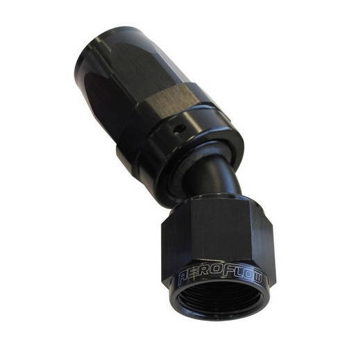 Aeroflow 100 Series Taper Hose End -12AN Female to -12AN Hose 30-Degree Black AF117-12BLK