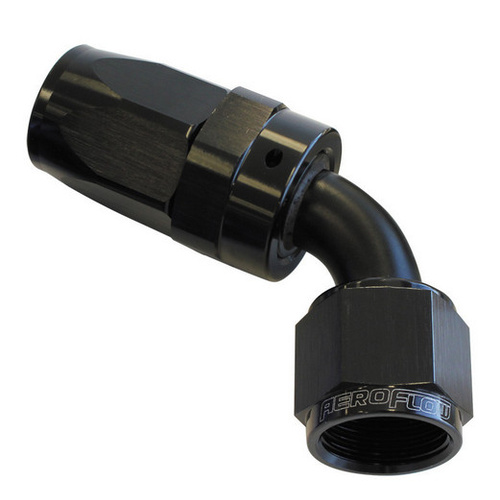 Aeroflow 100 Series Taper Hose End -06AN Female to -06AN Hose 60-Degree Black AF118-06BLK