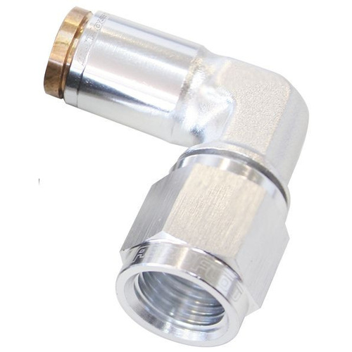 Aeroflow -4AN FEMALE 90 DEGREE TO 1/4'' 120 SERIES SILVER NYLON FITTIN