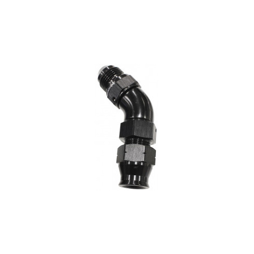 Aeroflow 3/8'' TUBE 45 deg male -6AN BLACK SWIVEL NUT WITH OLIVE