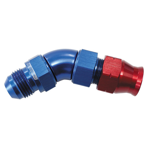 Aeroflow 1/2'' TUBE 45 deg male -8AN BLUE SWIVEL NUT WITH OLIVE