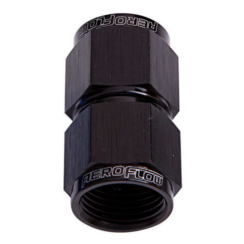 Aeroflow STRAIGHT FEMALE FLARE -6AN BLACK COUPLER