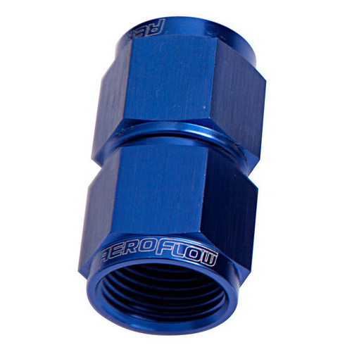 Aeroflow STRAIGHT FEMALE FLARE -8AN BLUE SWIVEL COUPLER
