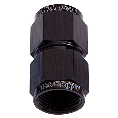 Aeroflow STRAIGHT FEMALE FLARE -20AN BLACK COUPLER
