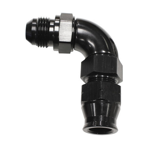 Aeroflow 1/4'' TUBE 90 deg male -4AN BLACK SWIVEL NUT WITH OLIVE