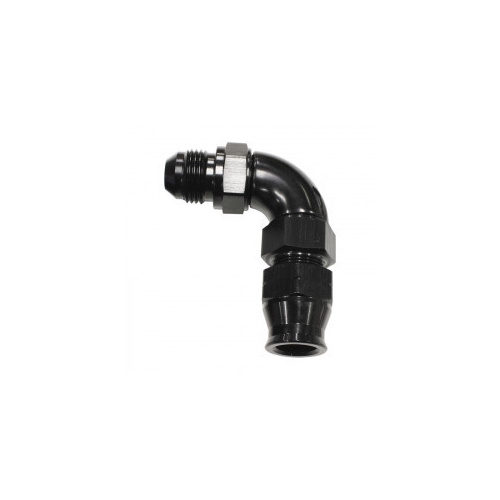 Aeroflow 5/16'' TUBE 90 deg male -6AN BLACK SWIVEL NUT WITH OLIVE