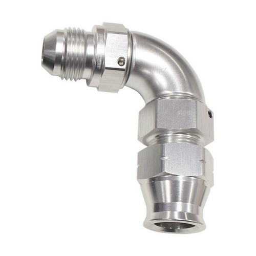 Aeroflow 1/2'' TUBE 90 deg male -8AN SILVER SWIVEL NUT WITH OLIVE
