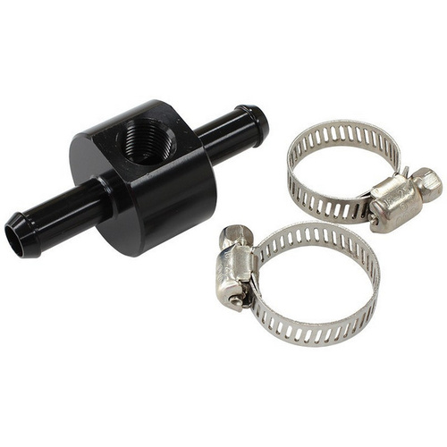 Aeroflow 3/8'' BARB WITH 1/8'' PORT ADAPTBLACK STRAIGHT