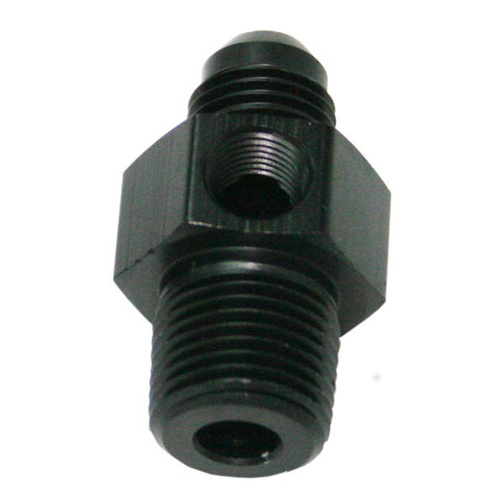 Aeroflow MALE 1/8''NPT TO -6AN 1/8'' PORTBLACK 1/8'' TO -6AN 1/8'' PORT