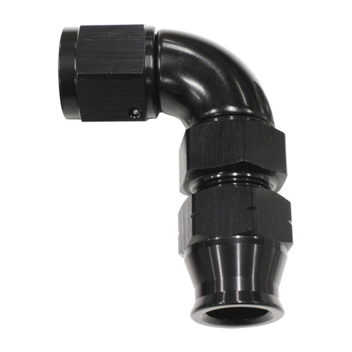 Aeroflow 3/8'' TUBE 90 deg female -6AN BLACK SWIVEL NUT WITH OLIVE