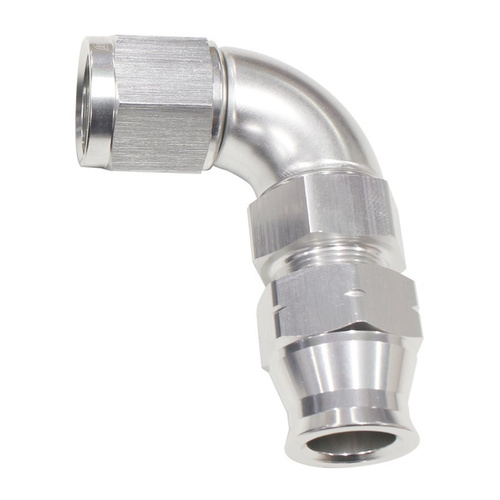 Aeroflow 3/8'' TUBE 90 deg female -6AN SILVER SWIVEL NUT WITH OLIVE