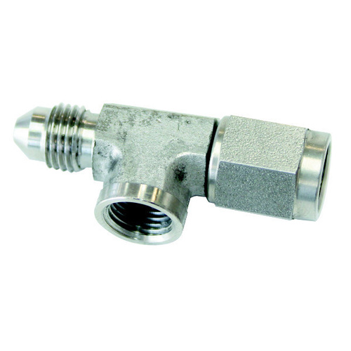 Aeroflow AN Adapter -03AN Female to -03AN Male Straight 1/8" NPT Port Stainless AF140-03-SS