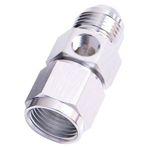 Aeroflow STRAIGHT FEMALE - MALE -8AN SILVER WITH 1/8'' NPT PORT