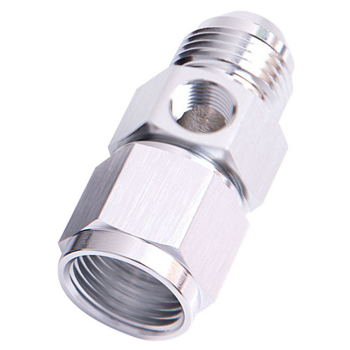 Aeroflow AN Adapter -16AN Female to -16AN Male Straight 1/8" NPT Port Silver AF140-16S
