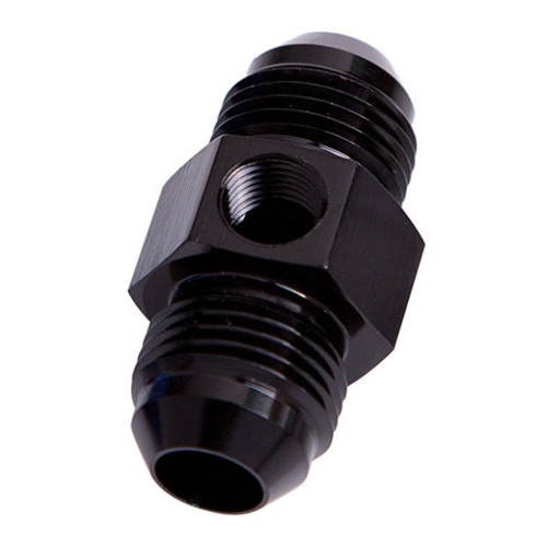 Aeroflow STRAIGHT MALE - MALE -3AN BLACK WITH 1/8'' NPT PORT
