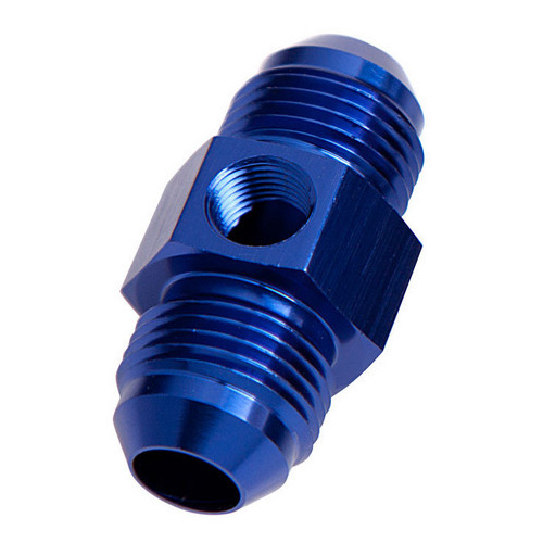 Aeroflow STRAIGHT MALE - MALE -8AN BLUE WITH 1/8'' NPT PORT