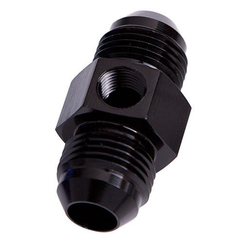 Aeroflow STRAIGHT MALE - MALE -10AN BLACK WITH 1/8'' NPT PORT