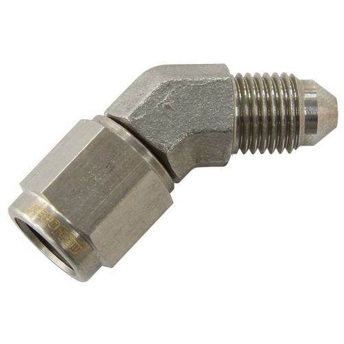 Aeroflow S/S 45 DEG -3AN FEMALE - MALE STAINLESS STEEL