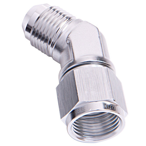Aeroflow 45 DEG FEMALE - MALE -10AN SILVER SWIVEL NUT