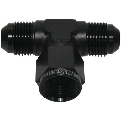 Aeroflow AN TEE -12AN FEMALE NUT BLACK SWIVEL NUT ON SIDE