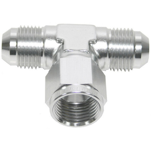 Aeroflow AN TEE -12AN FEMALE UT SILVER SWIVEL NUT ON SIDE