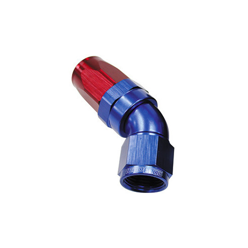 Aeroflow 150 Series Taper Full Flow Hose End -20AN Female to -20AN Hose 45-Degree Blue/Red AF152-20