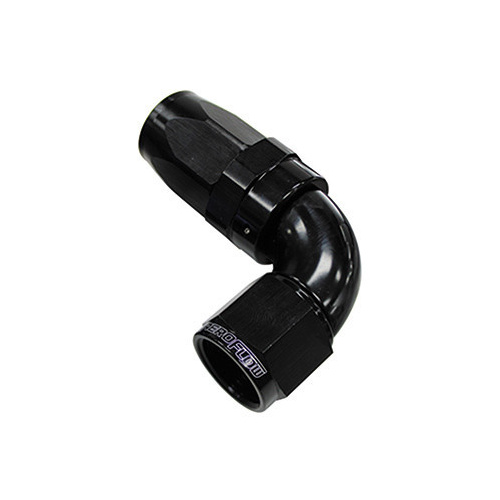 Aeroflow 150 Series Taper Full Flow Hose End -06AN Female to -06AN Hose 90-Degree Black AF153-06BLK
