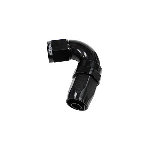 Aeroflow 150 Series Taper Full Flow Hose End -08AN Female to -08AN Hose 120-Degree Black AF154-08BLK