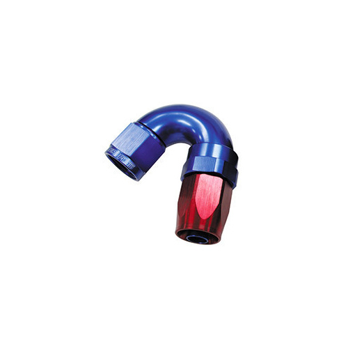 Aeroflow 150 Series Taper Full Flow Hose End -04AN Female to -04AN Hose 150-Degree Blue/Red AF155-04