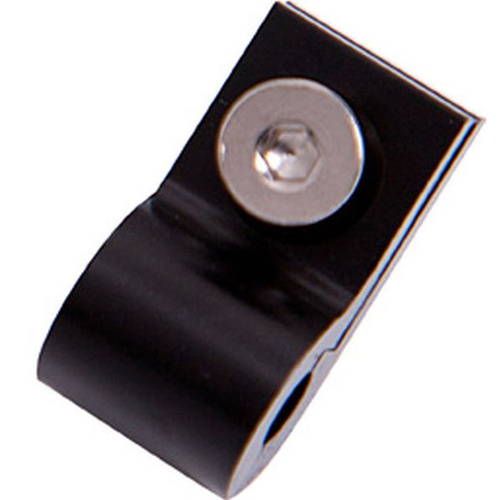 Aeroflow BILLET P STYLE CLAMP -8 H/LINEBLACK 12.7MM ID OR 1/2'' ID