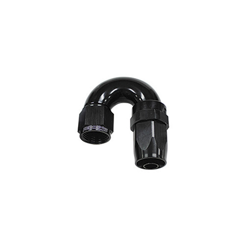 Aeroflow 180 DEG HOSE END -12AN BLACK FULL FLOW TAPER STYLE