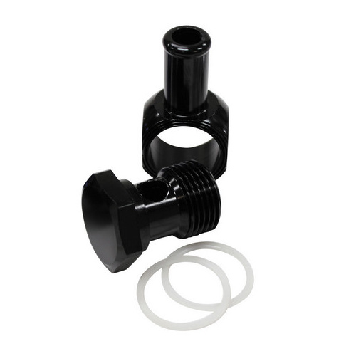 Aeroflow EDELBROCK CARB INLET BANJO BLACK 5/8-20 TO MALE 3/8 BARB