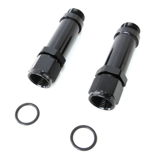 Aeroflow -8AN FEMALE TO HOLLEY ULTRA HPBLACK SWIVEL NUT (PAIR) -8ORB