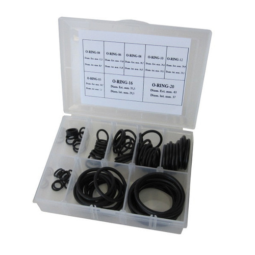 Aeroflow BUNA N O-RINGS -3 to -20AN PK 10 OF EACH IN PLASTIC CASE