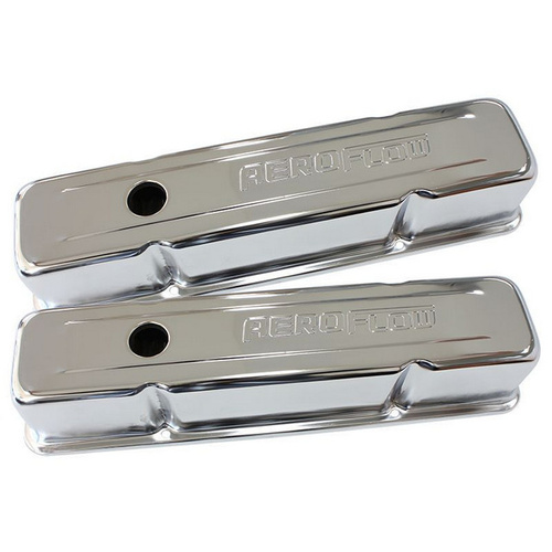 Aeroflow CHEV 283-350 SBC VALVE COVER TALL CHROME WITH AEROFLOW LOGO