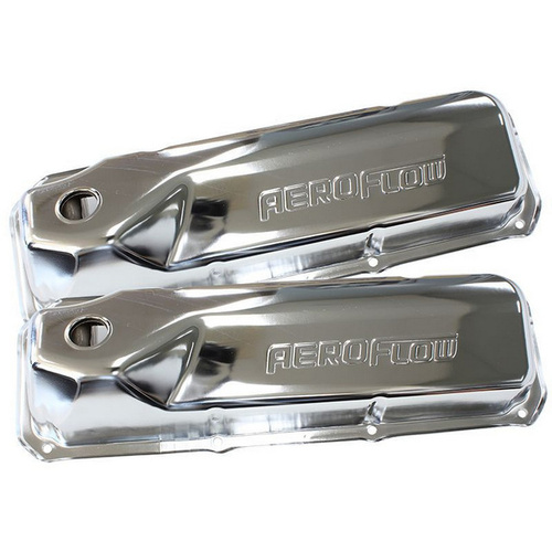 Aeroflow FORD 302-351C SBF VALVE COVER CHROME WITH AEROFLOW LOGO