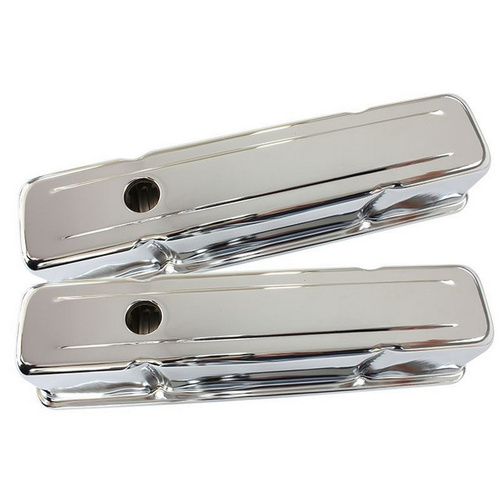 Aeroflow CHEV 283-350 SBC VALVE COVER TALL CHROME WITHOUT LOGO