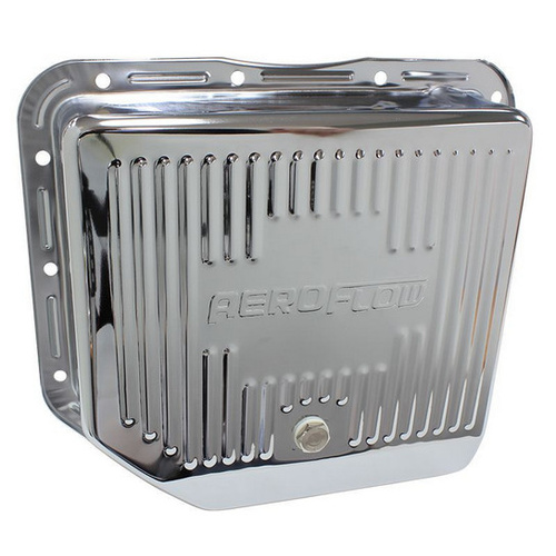 Aeroflow TH350 DEEP TRANSMISSION PAN CHROME W/ DRAIN PLUG