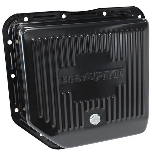 Aeroflow TH350 DEEP TRANSMISSION PAN BLACK W/ DRAIN PLUG
