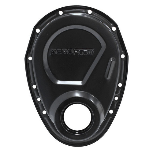 Aeroflow SB CHEV TIMING COVER BLACK GASKETS BOLTS & SEAL