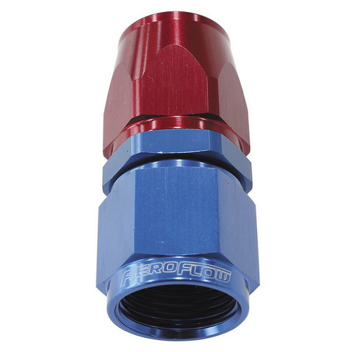 Aeroflow ALLOY STRAIGHT HOSE END -8AN BLUE SWIVEL NUT SUIT TEFLON