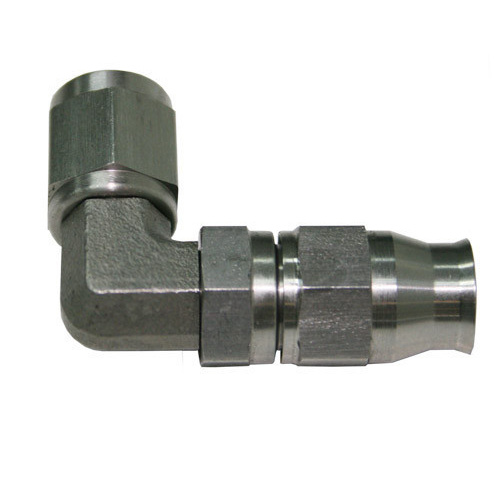 Aeroflow SS 90 DEG HOSE END -4AN B-NUT TO -3 TEFLON HOSE