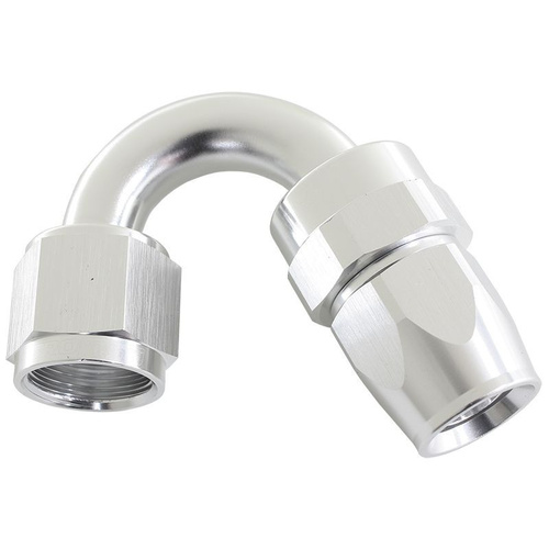 Aeroflow ALLOY 150 DEG HOSE END -12AN SILVER FULL SWIVEL SUIT TEFLON
