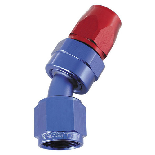 Aeroflow ALLOY 30 DEG HOSE END -10AN BLUE SWIVEL NUT SUIT TEFLON