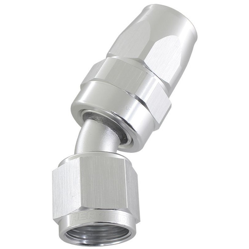 Aeroflow ALLOY 30 DEG HOSE END -10AN SILVER SWIVEL NUT SUIT TEFLON