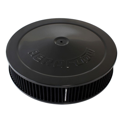 Aeroflow 14'' X 3'' AIR CLEANER ASSY 5-1/8'' DROPBASE BLACK COTTON