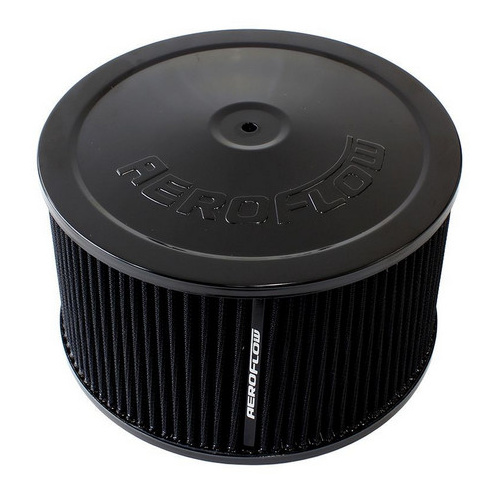 Aeroflow 9'' X 5'' AIR CLEANER ASSEMBLY5-1/8'' NECK BLACK LID COTTON