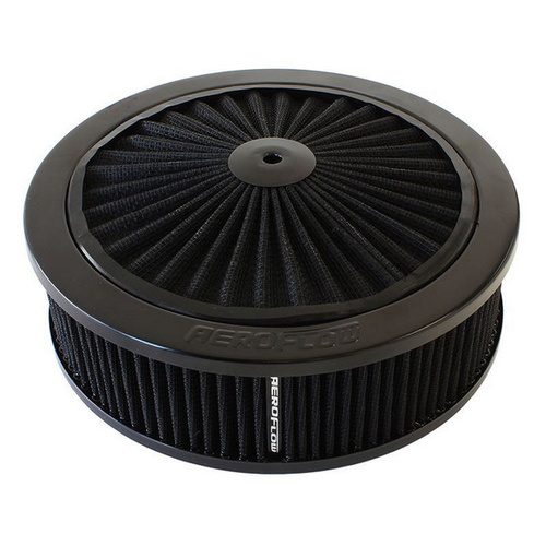 Aeroflow 9'' X 2-3/4'' FULL FLOW ASSEMBL5-1/8'' NECK BLACK COTTON
