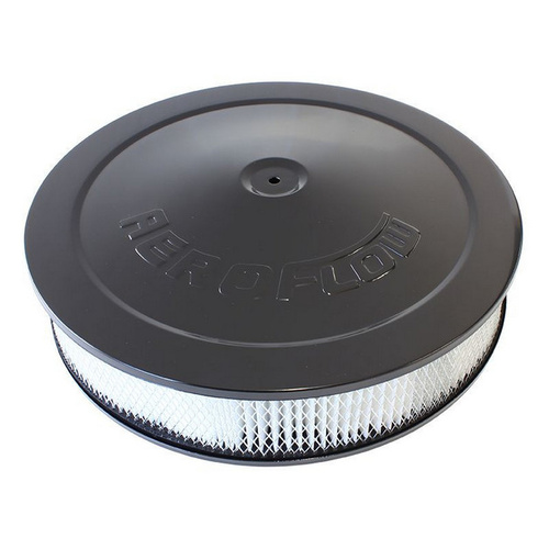 Aeroflow 14'' X 3'' AIR CLEANER ASSY 5-1/8'' DROPBASE BLACK PAPER