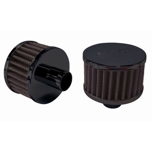Aeroflow 1'' PUSH IN BREATHER FILTER 3'' O.D 2'' H BLACK TOP